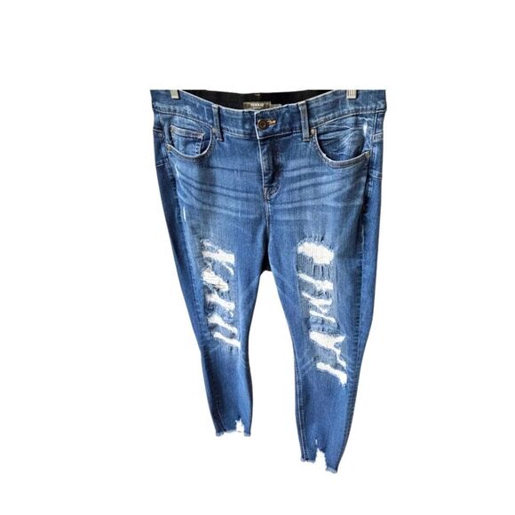TORRID Bombshell Skinny distructed Plus Size Skinny Jeans SIZE 18 Short Length. - Picture 4 of 16